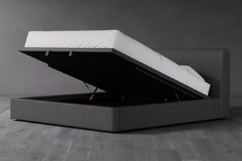 Bari Leather Storage Bed