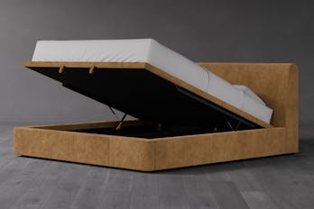 Bari Leather Storage Bed