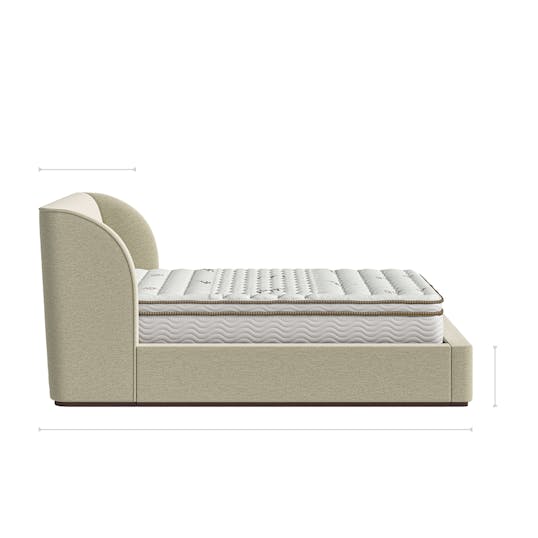 Cassis Storage Bed profile dimensions