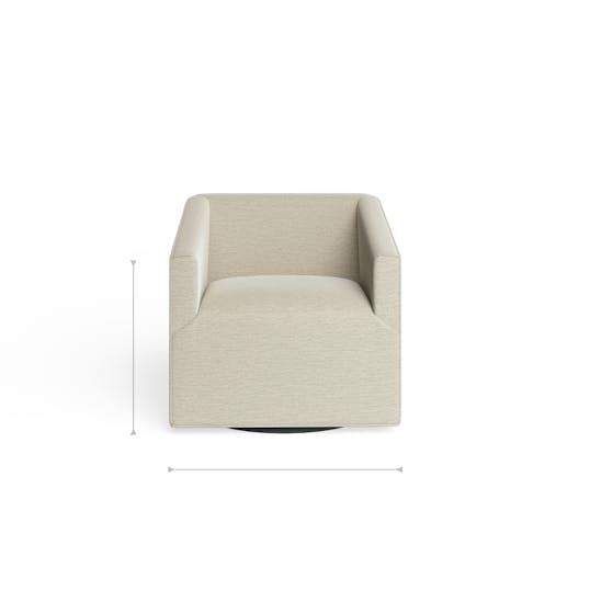 Como Swivel Chair front dimensions