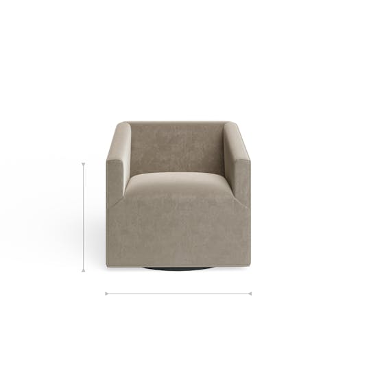 Como Swivel Chair Dimensions dimensions/front