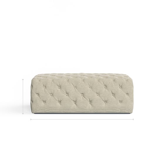 Constance Tufted Ottoman profile dimensions