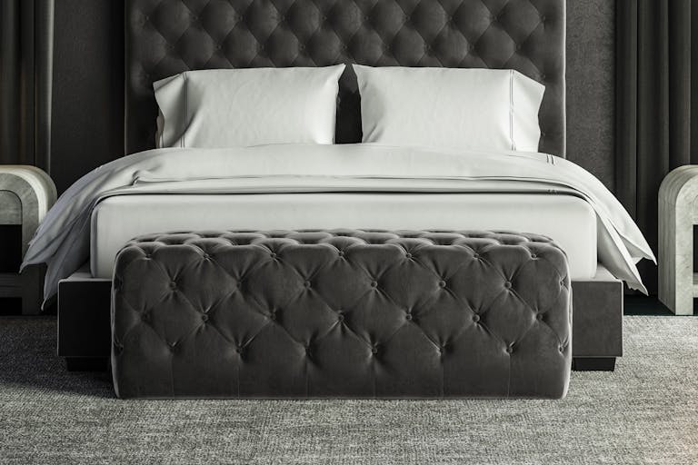 Constance Tufted Ottoman front