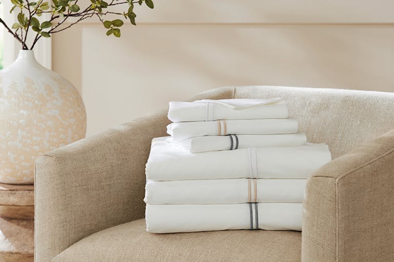 Embroidered Sateen Sheet Set colorways