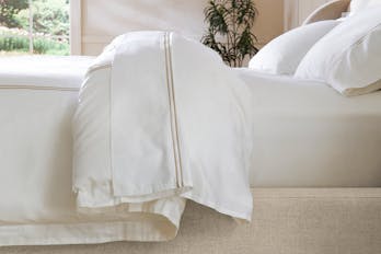 The Embroidered Sateen Sheet Set