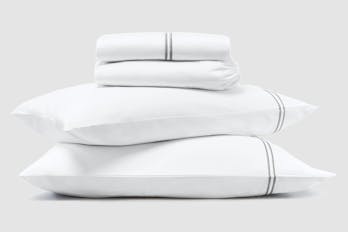 The Embroidered Sateen Sheet Set