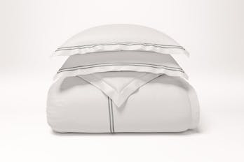 The Embroidered Sateen Duvet Cover Set