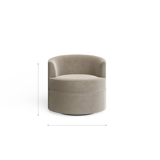 Luna Chair Dimensions dimensions/front