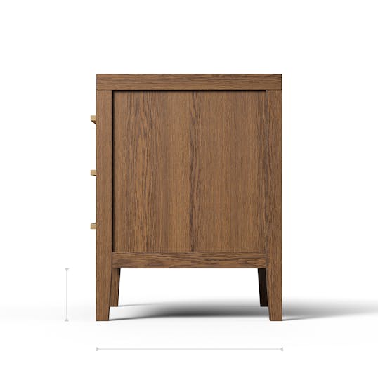 Madeleine Nightstand profile dimensions