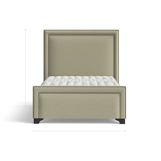 Marseille Bed Frame With Storage Dimensions dimensions/front