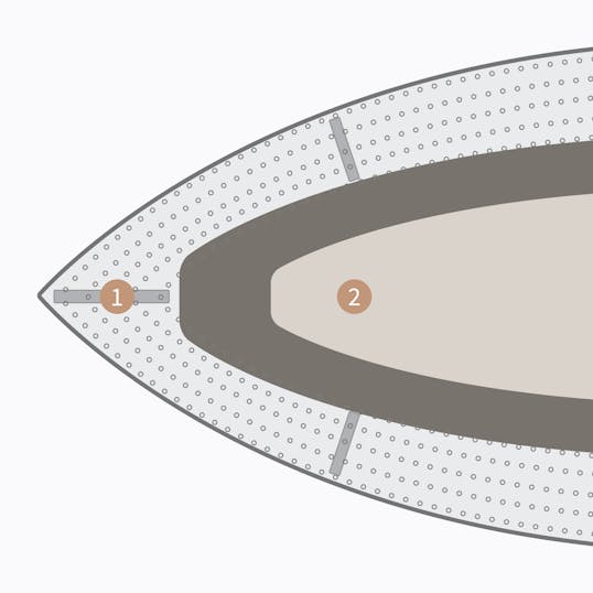 Organic Quilted pillow diagram