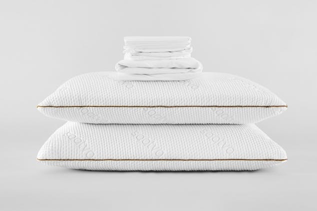 Sateen Sheet Set & Memory Foam Pillows Bundle