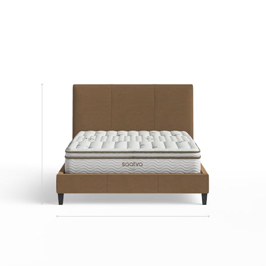 Siena Leather Bed Frame With Storage Dimensions dimensions/front