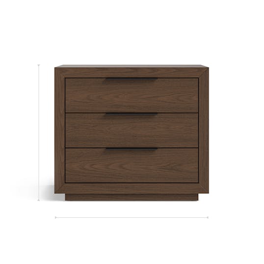 Verdon Nightstand front dimensions